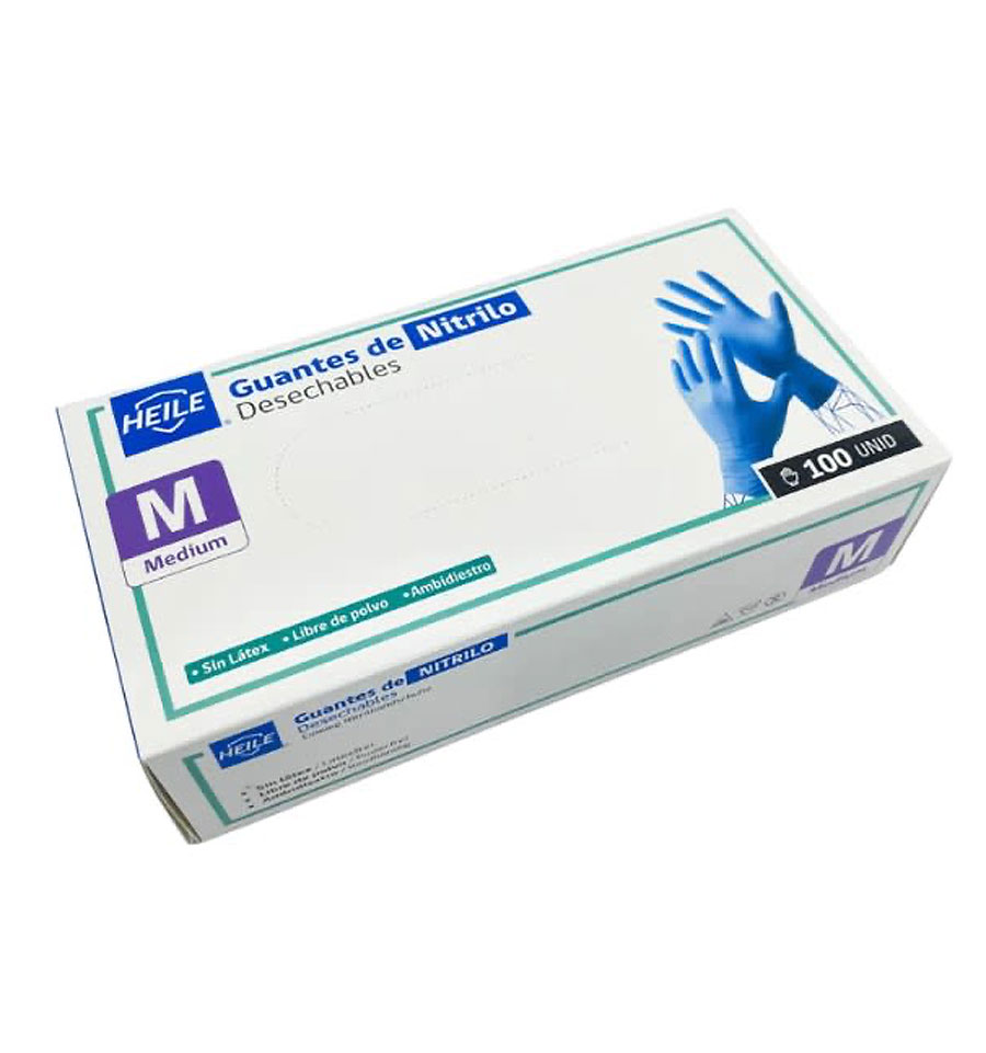GUANTES DE NITRILO SIN POLVO